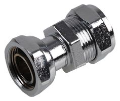 24065005 - 22mm x ¾" Chrome Straight Compression Tap Connector