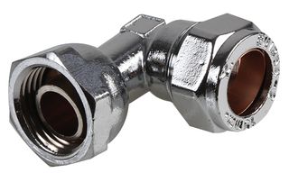 24065008 - 15mm x 1/2" Chrome Bent Compression Tap Connector