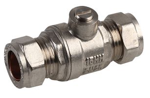 10030277 - 15mm Isolating Valve Full Flow, Chrome Plated