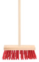 L.22R/F4 - 13" Stiff PVC Red Brush with Wooden Handle