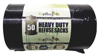 HB001 - 50L Heavy Duty Bin Liners, 50 Roll - Black