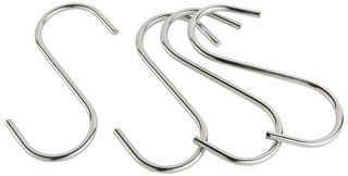 15937 - Galvanised Steel S Hooks, 4 Pack