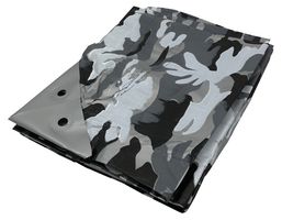 7878 - 6ft x 8ft (1.8m x 2.4m) Heavy Duty Reinforced Tarpaulin, Grey Camouflage