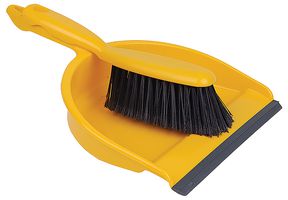 102940 - YELLOW - Professional Dustpan & Soft Bristle Brush Set, Yellow