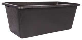 TT12 - Small Rectangular Multi Storage Tub, Black - 65L