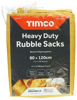 SRSHD80120 - 800mm x 1.2m Heavy Duty Rubble Sacks, 10 Pack