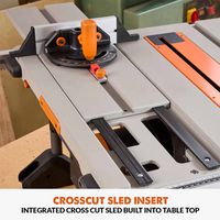R255TBLX - 255mm 1650W Portable Job Site Table Saw with Folding Stand 230V