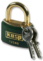 K12440GRED - 40mm Brass Padlock with a Green Plastic Coating and Double Bolted Locking Mechanism