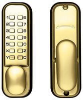 9155PB - Push-Button Digital Code Lock, Polished Brass
