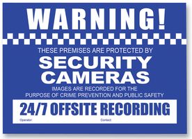 VKWS/SIGNS-CCTV - CCTV Warning Stickers (4 Pack)