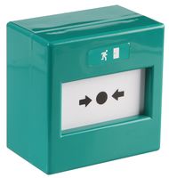 ACP201 - Green Break Glass Emergency Call Point - Double Pole, Surface