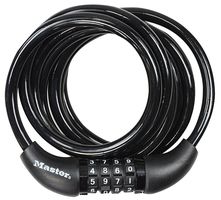 8221EURDPRO - Self-Coiling Combination Cable Bike Lock 1.8m x 8mm Black