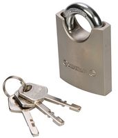 298532 - 50mm Shrouded Padlock Chrome Plated Steel