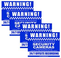 VS4STICKER - Warning! Security Camera Stickers 130 x 100mm 4 Pack