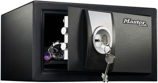X031ML - 9.93L Small Keyed Safe, Black & Grey