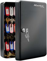 KB-50ML - 50-Hook Key Cabinet Safe with Key Tags, Black