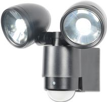ZN-23454-BLK - Twin LED Floodlight with PIR, 2x 3W, Black
