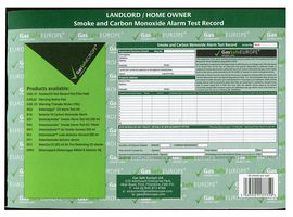 GSEL21 - Smoke & Carbon Monoxide (CO) Alarm Test Record Pad