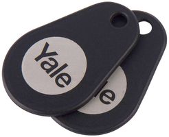 P-YD-01-CON-RFIDT-BL - Smart Door Lock Key Tags, Black, Pack of 2