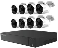 KIT-8CH-H265-8BW-2-BP - 8-Channel 5MP CCTV DVR System with 8 Bullet Cameras & 2TB HDD