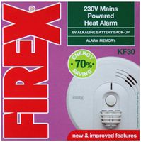 KF30 - FireX Interlinkable Mains Powered Heat Alarm with 9V Battery Back-Up