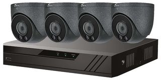 CVPLUS-8-4DOME-1TB-G - 8CH DVR 8MP with 1TB HDD & 4x 5MP Turret CCTV Camera, Grey