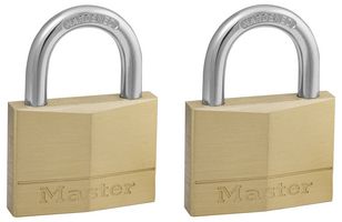150EURT - 50mm Brass Keyed Alike Padlocks, 2 Pack