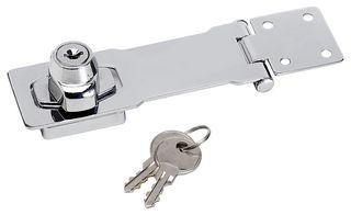 725EURD - 118mm Chrome Plated Steel Hasp with Key Lock