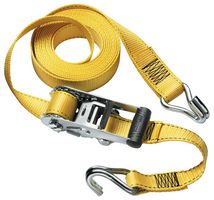 3058EURDAT - Ratchet Tie Down with J Hooks, 4.50m x 35mm, Yellow