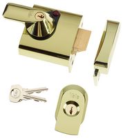 P-BS1-BLX-PB-60 BRASS - BS1 Maximum Security Night Latch Lock, Brass  - 60mm Backset