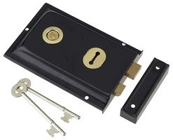 P-334-BL - P334 Rim Sashlock Door Lock, Black