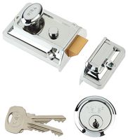 YES-NL-CH - Essentials Deadlocking Security Night Latch, 60mm Backset