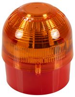 PSB-0064 - Sonos 2J Xenon Beacon with Deep Base - Red Body - Amber Lens 10-60V