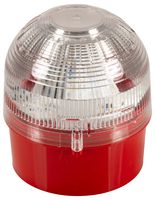 PSB-0077 - Sonos LED Beacon with Deep Base - Red Body - Clear Lens - Red LED 17-60V