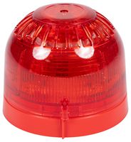 PSC-0002 - Sonos Sounder LED Beacon with Shallow Base - Red Body - Red Lens 17-60V