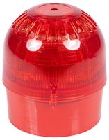 PSC-0013 - Sonos Sounder LED Beacon with Deep Base - Red Body - Red Lens 17-60V