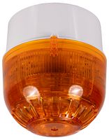 PSC-0034 - Sonos Sounder LED Beacon with Deep Base - White Body - Amber Lens 17-60V