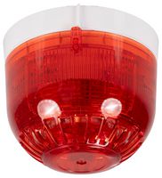 PSC-0035 - Sonos Sounder LED Beacon with Shallow Base - White Body - Red Lens 17-60V