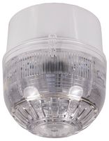 PSC-0059 - Sonos Sounder Beacon with Deep Base - White Body - Clear Lens 17-60V