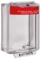 STI-13110FR - Surface Mounted Universal Stopper - No Sounder with Red Fire Alarm Label