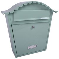 701531 - Classic Wall Mounted Stainless Steel Post Box, Chartwell Green