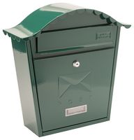 701532 - Classic Wall Mounted Stainless Steel Post Box, Green