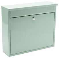 701539 - Elegance Wall Mounted Stainless Steel Post Box, Chartwell Green