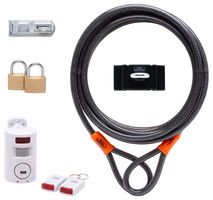 702038 - Sold Secure Approved Shed Security Kit - 4.5m Security Cable, 2x Padlocks, Ground Anchor & PIR Alarm