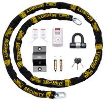 702040 - Sold Secure Approved Garage Security Kit - 3m Security Chain, Ground Anchor, U-Lock & PIR Alarm