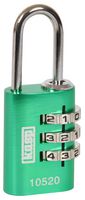 K10520GRED - 20mm Aluminium 3-Digit Combination Padlock, Green