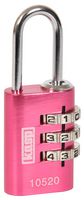 K10520PIND - 20mm Aluminium 3-Digit Combination Padlock, Pink