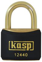 K12440BLAD - 40mm Brass Padlock with Black Plastic Coating and Double Bolted Locking Mechanism