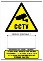 HAY-WSA4-V2 - A4 CCTV Warning Sign for Video & Audio Recordings - 210mm x 297mm