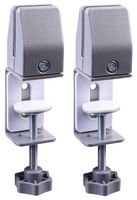 APC01-S - Edge Mount Desktop Panel Clamps in Silver (Pair)